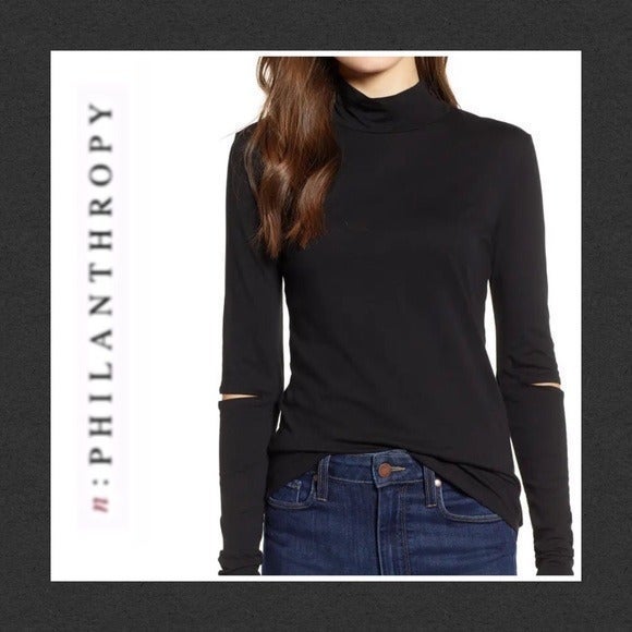 n: Philanthropy River Mock Turtleneck
