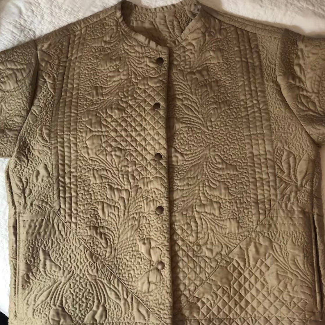 Upcycled quilt coat