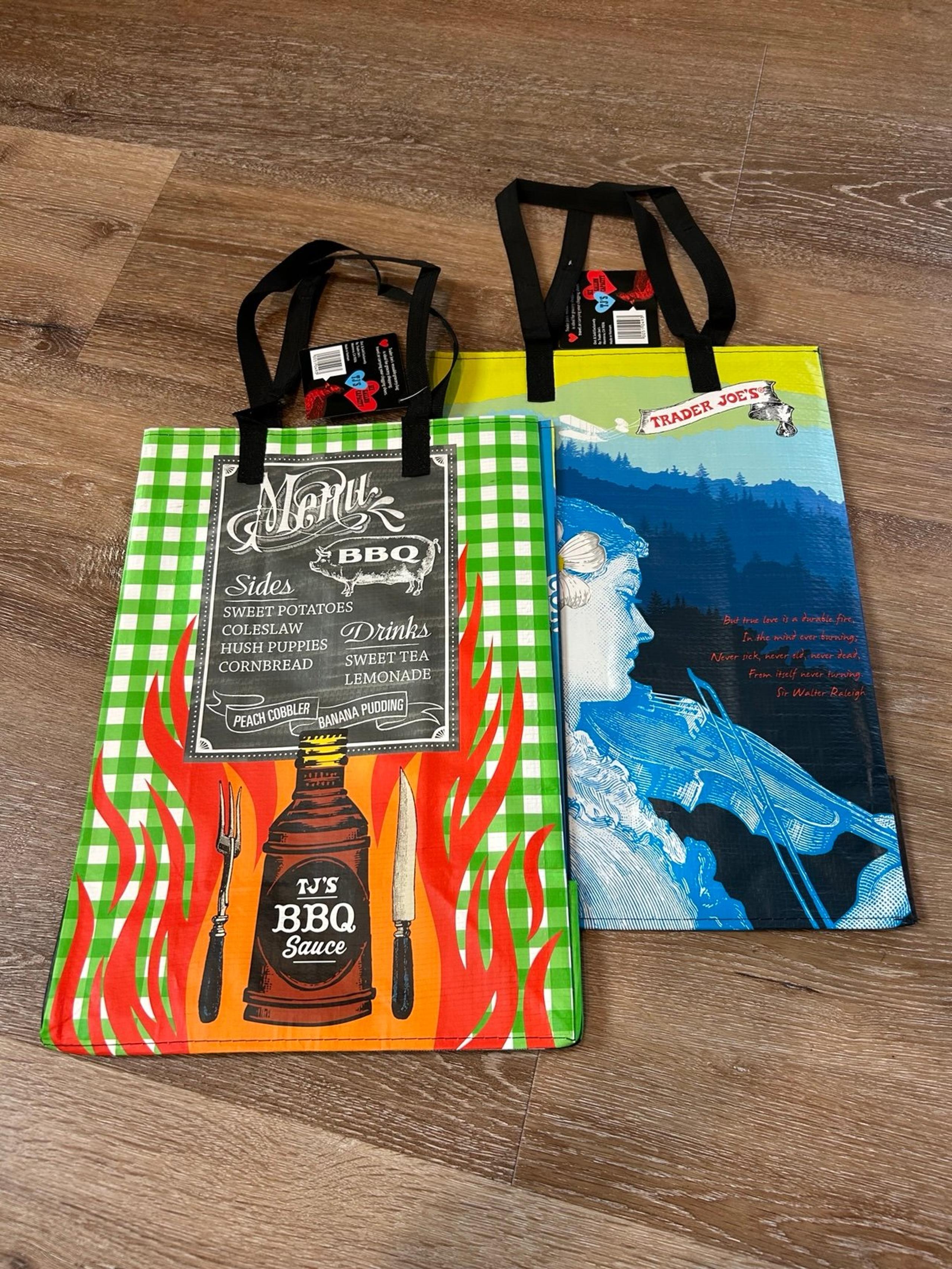 Set of 2 - NWT Trader Joe’s North Carolina  Reusable Grocery Tote Bag
