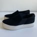 Vince Warren Platform Slip on Suede Sneaker Black Size 7