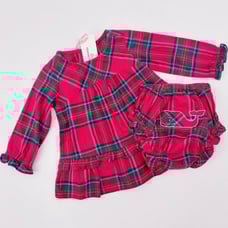 Vineyard Vines Baby Girl Nantucket Tartan Dress w/ Bloomer set Sz 18-24 Months