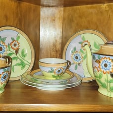 Set Vintage TT TAKITO Lusterware Hand Painted 9pc TEA SET