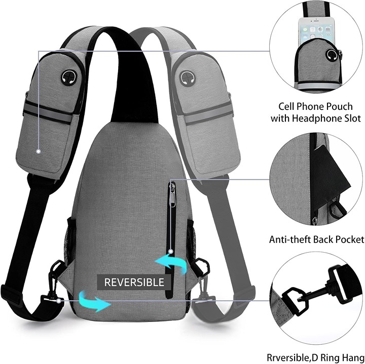 New Sling Backpack Crossbody Sling Bag for Women Men Multipurpose Travel Bag
