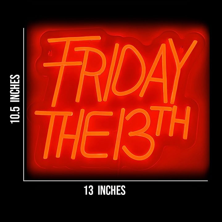 Friday The 13th neon LED wall sign 10x13.5 inch Jason Voorhees horror movie gift