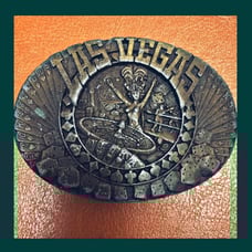 Vintage Las Vegas brass buckle