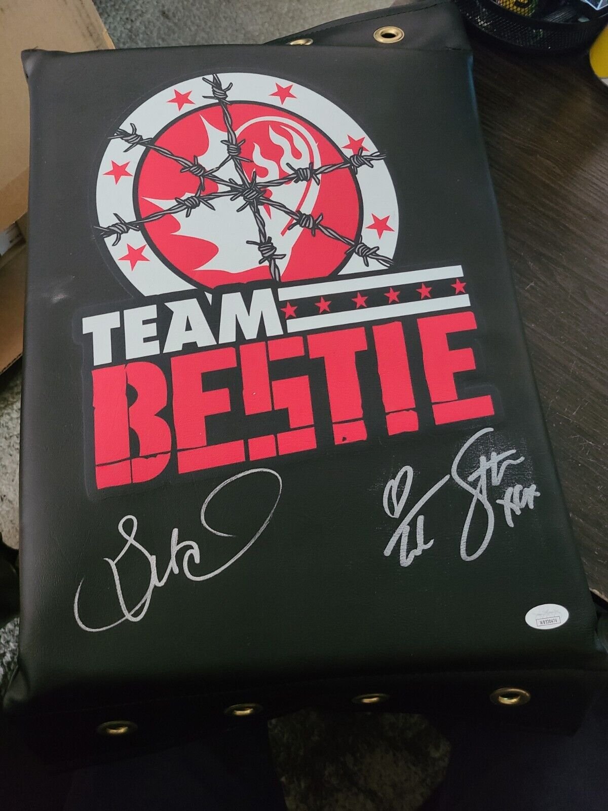 WWE FULL SIZE TURNBUCKLE AUTOGRAPHED TRISH STRATUS LITA SIGNED JSA WITNESSED