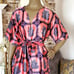 Ankara silk robe with matching hair bonnet