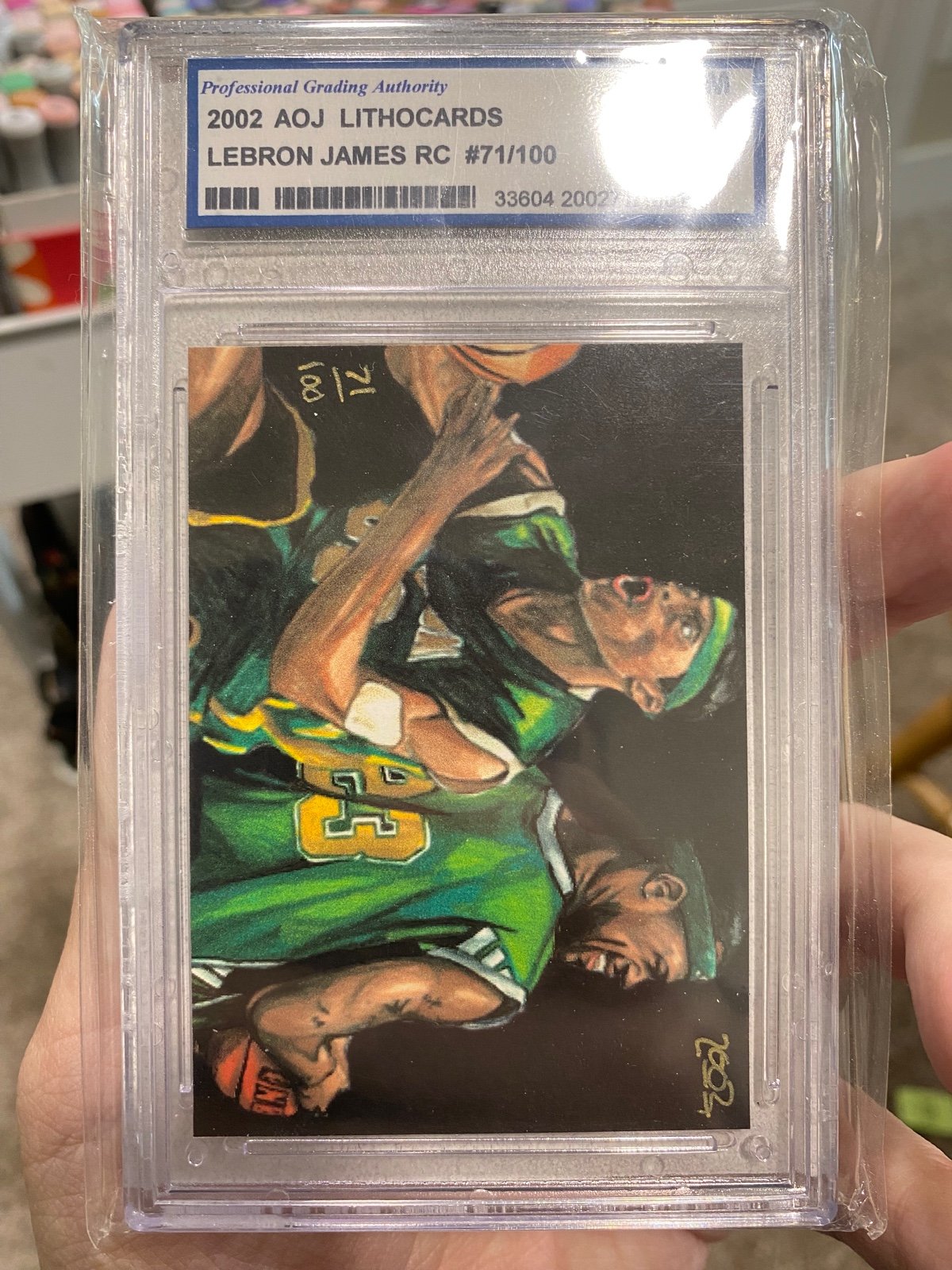 Lebron James PGA 10 71/100 rookie card featured in Beckett 2002