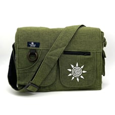 Sun Swirl Embroidered Laptop Messenger Bag