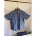 Men's UNTUCKit Dark Blue Palm Leaf Design Short Sleeve Dress Shirt-SIze 2XL