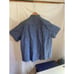 Men's UNTUCKit Dark Blue Palm Leaf Design Short Sleeve Dress Shirt-SIze 2XL