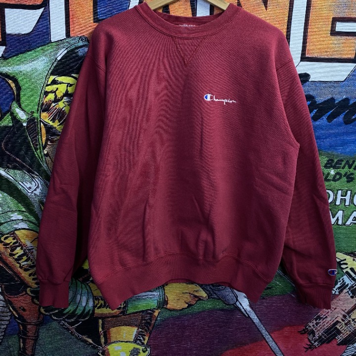 90s Champion Burgundy Crewneck Sweater Size XL