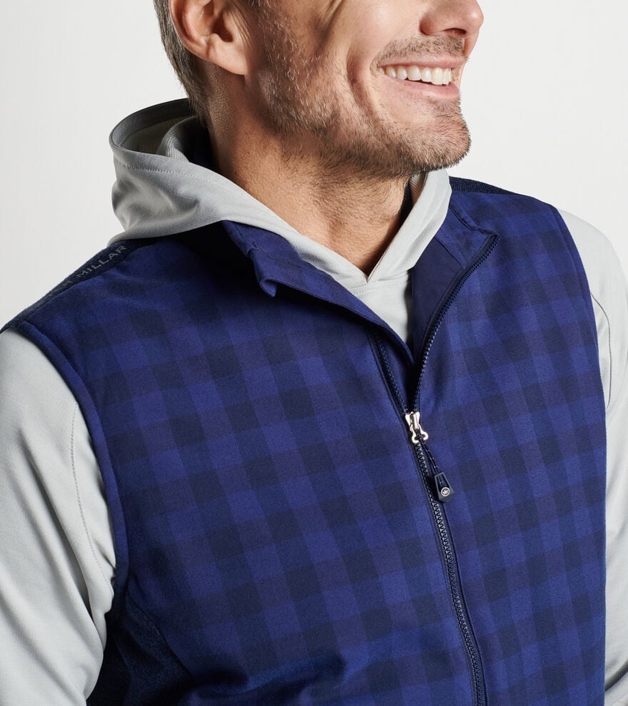 Peter Millar Men’s Fuse Elite Flannel Hybrid Vest Golf Navy Size Large NWT 220