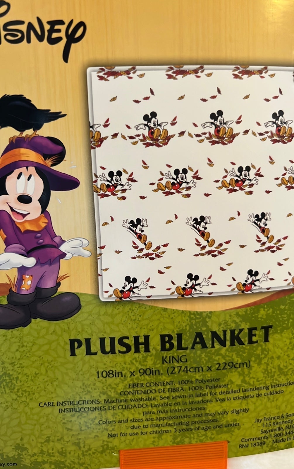 Disney Thanksgiving Flush Blanket, King