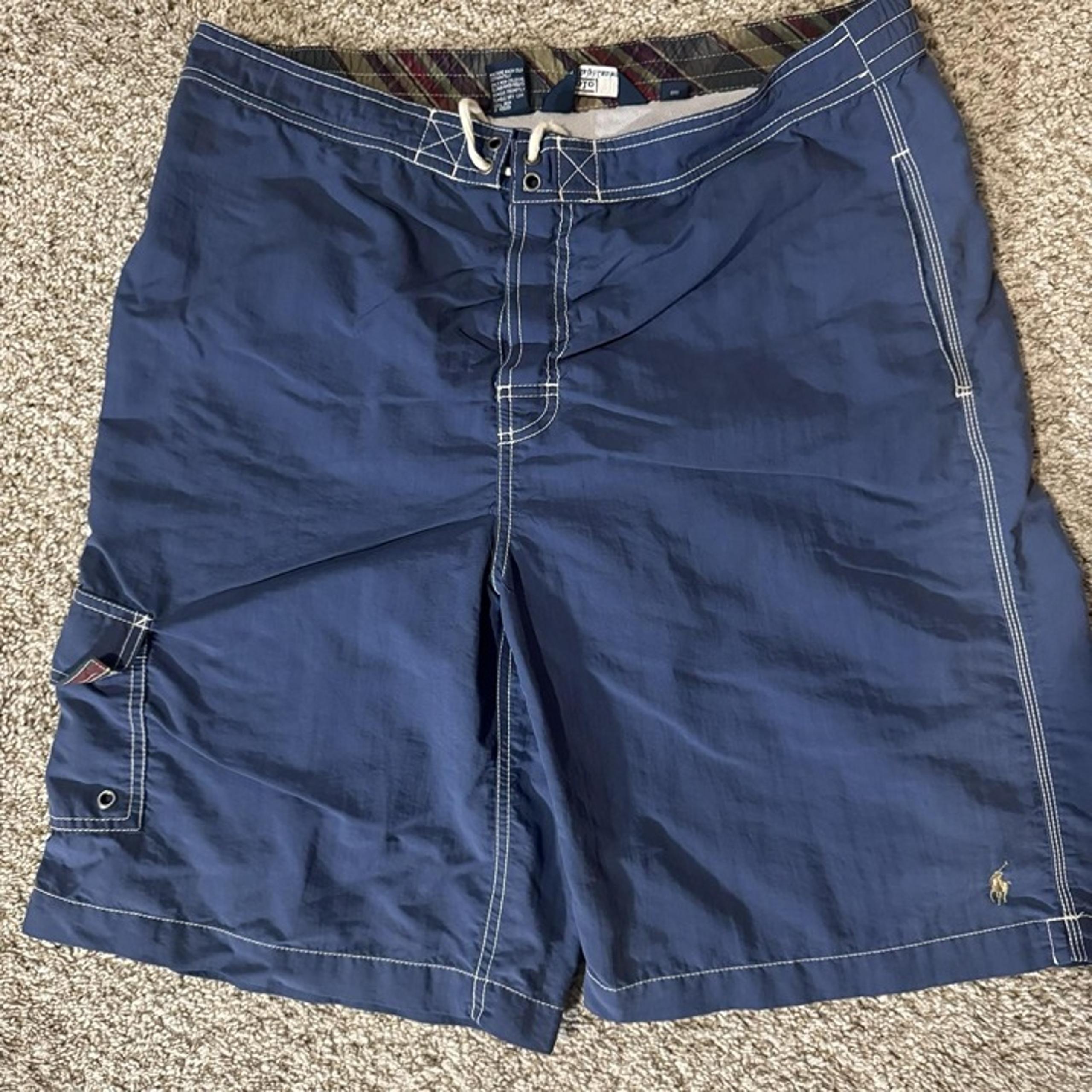 Polo Ralph Lauren Swim Trunks Mens Large Nylon Board Shorts Pocket Lined