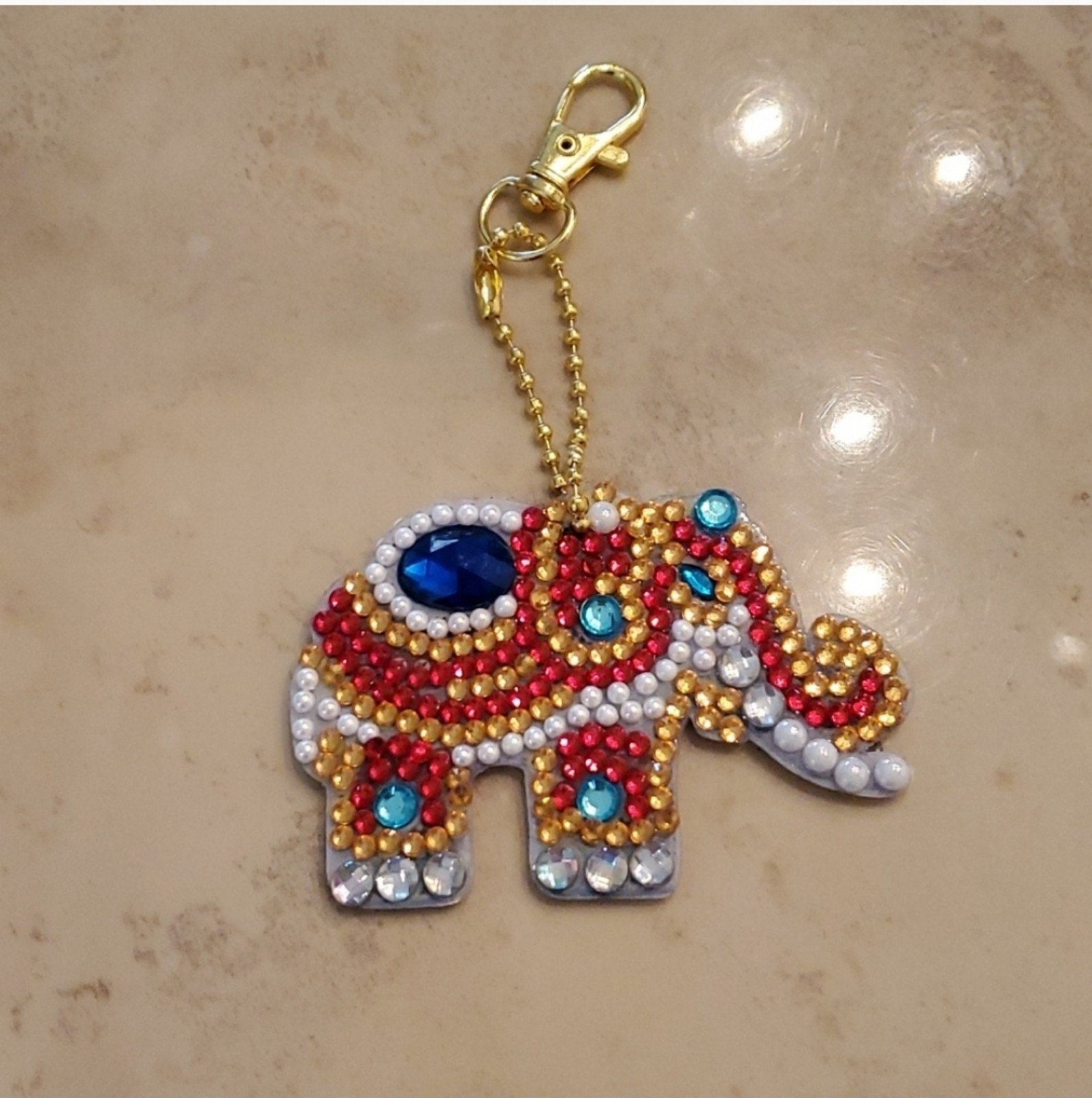 Jeweled Elephant Keychain/Bag Charm nwot