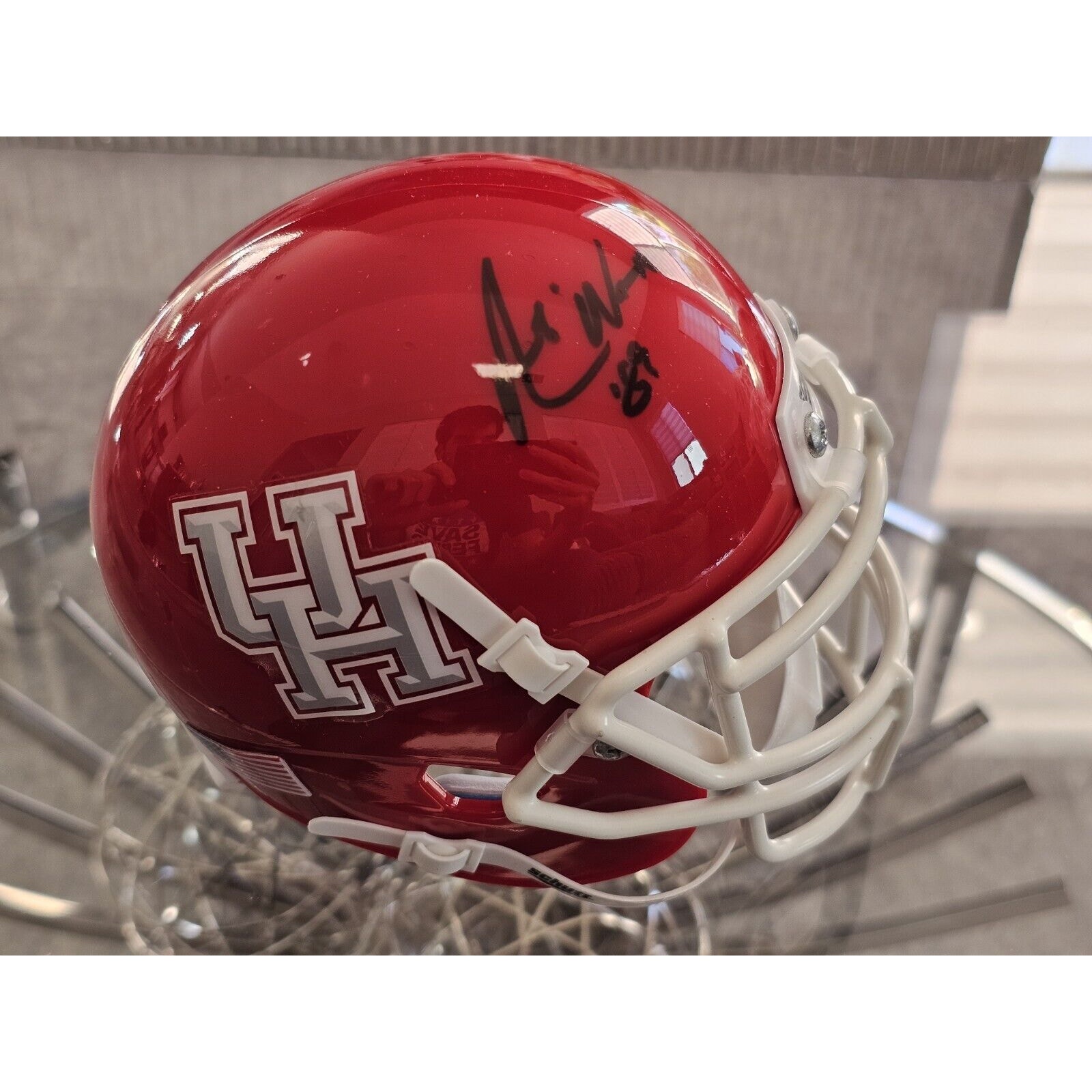 Andre Ware Autographed/Signed Mini Helmet Fanatics Houston Cougars