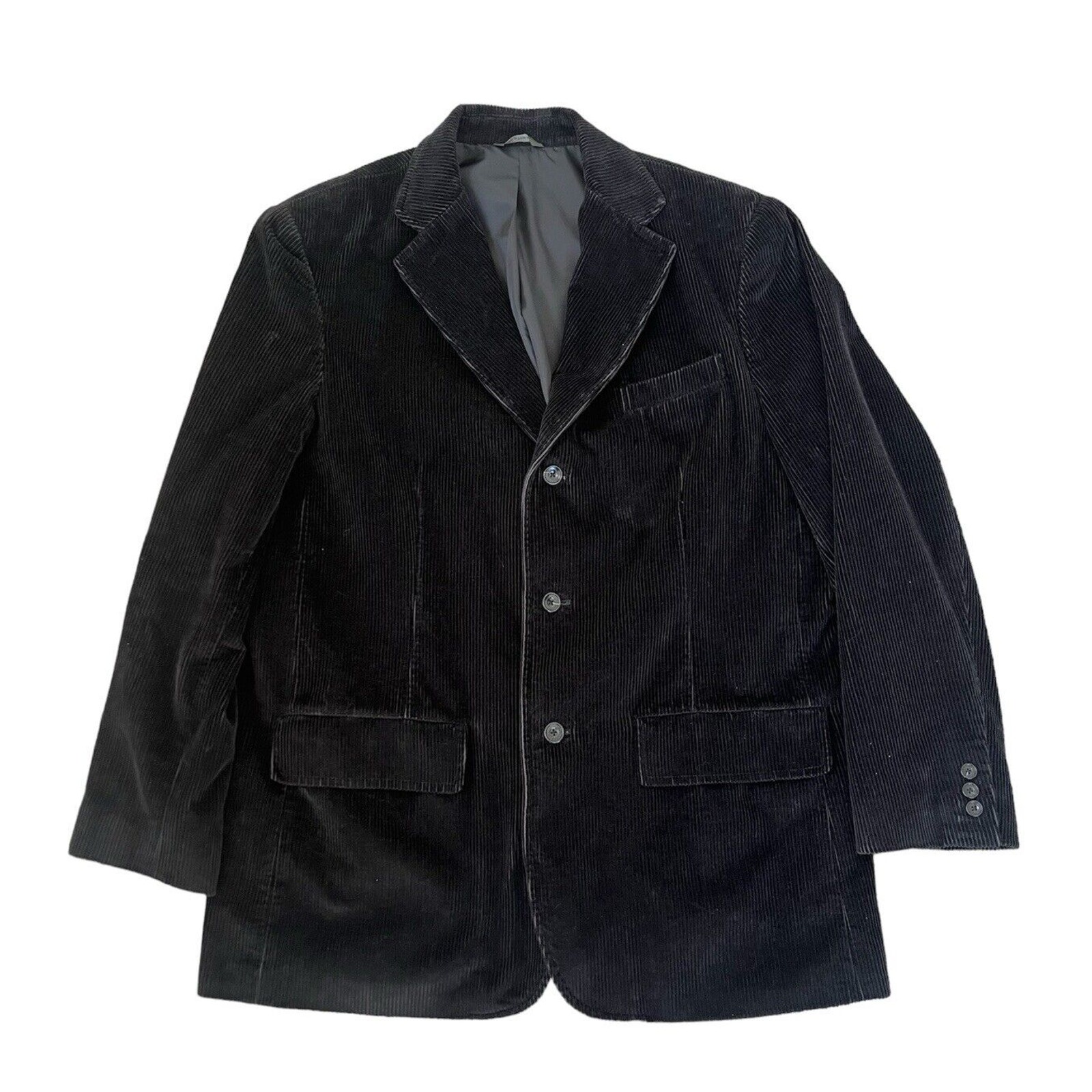 Eddie Bauer Corduroy Blazer Sport Coat Men Size Large Tall (LT) Black