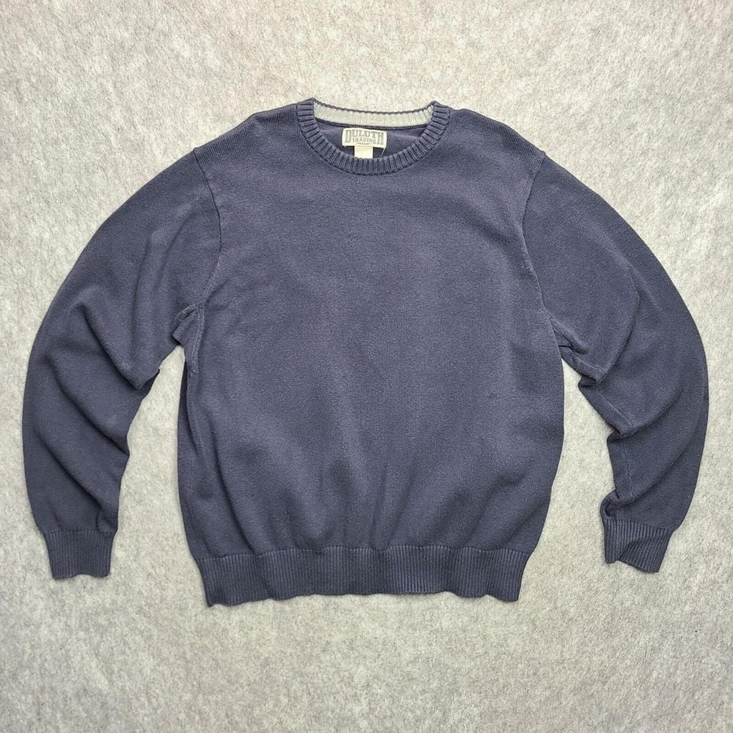 Duluth Trading  Crew Neck Sweater Mens XL Blue Heavyweight Cotton Nylon Workwear