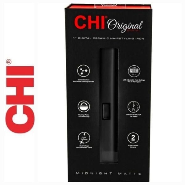 Chi Original 1 Digital Ceramic Hairstyling Iron- Onyx Black