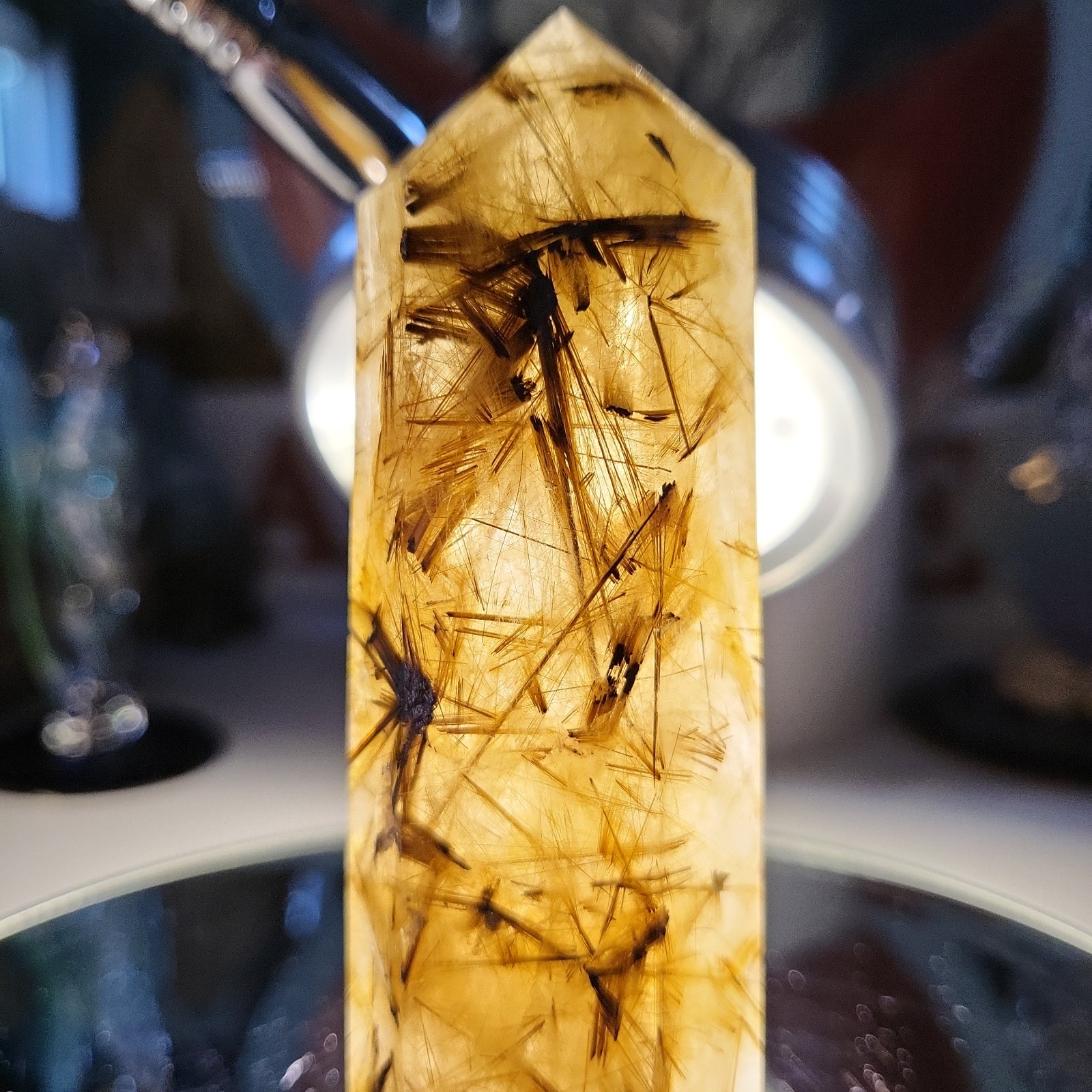 Golden rutilated tower 3486