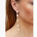 SAVVY CIE JEWELS Freshwater Pearl Linear Drop Earrings 18K Gold Plated NEW