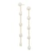 SAVVY CIE JEWELS Freshwater Pearl Linear Drop Earrings 18K Gold Plated NEW