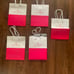 5 Small Kate Spade Shopping Paper Gift Bags - Pink & White 10 x 8 x 4.5
