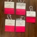 5 Small Kate Spade Shopping Paper Gift Bags - Pink & White 10 x 8 x 4.5