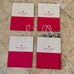5 Small Kate Spade Shopping Paper Gift Bags - Pink & White 10 x 8 x 4.5