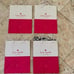 5 Small Kate Spade Shopping Paper Gift Bags - Pink & White 10 x 8 x 4.5