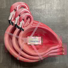 Tommy Bahama Pink Flamingo 3 Nesting Serving Bowl Set, New! 100% Melamine