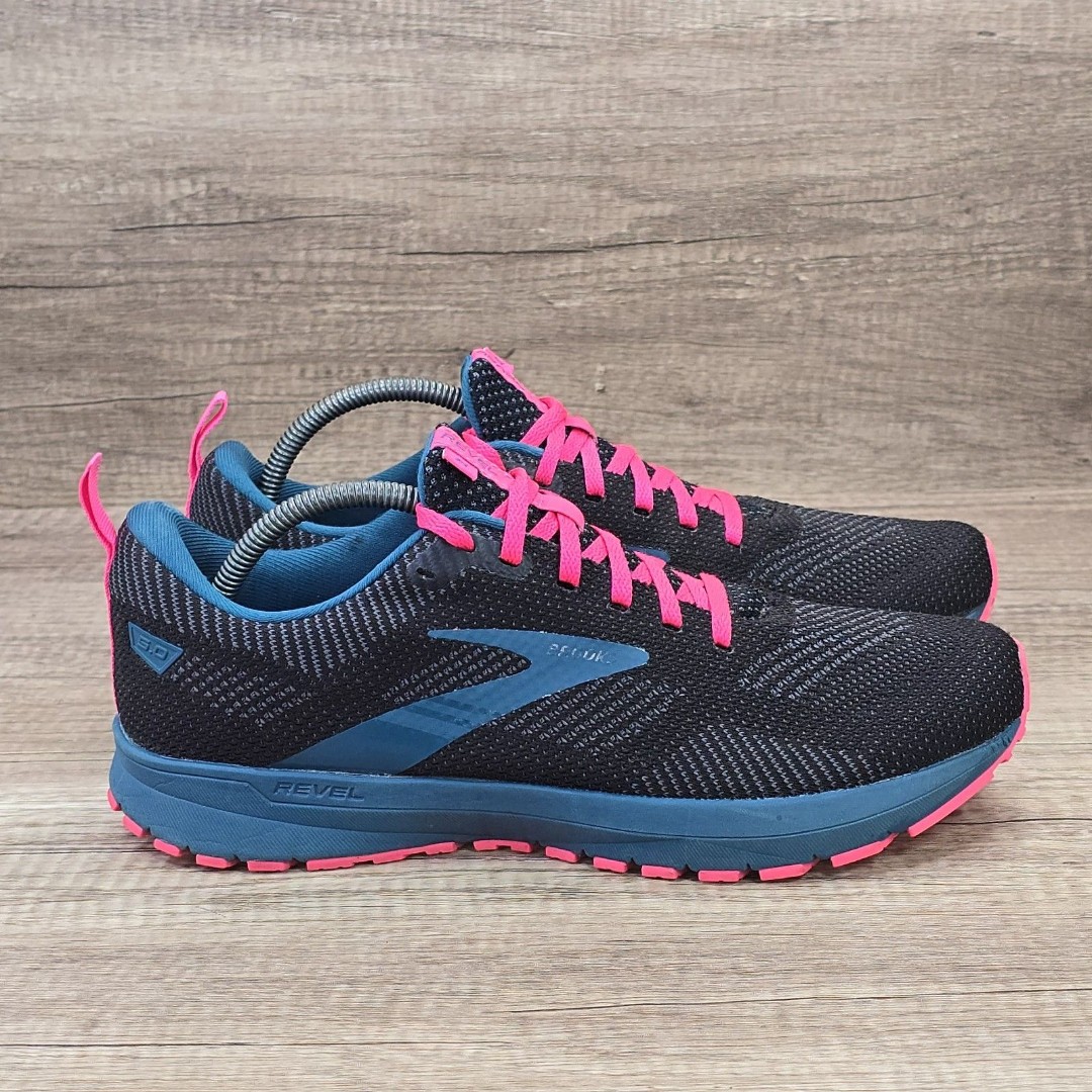 Brooks Revel 5 Women's Size 12 B Black Pink Running Shoes (1203611B067)