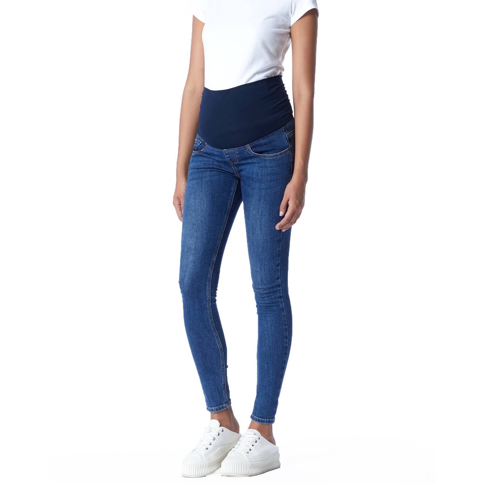 Soon Maternity Heavenly Overbelly Skinny Jeans - /Blue