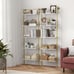 (2) Bookcases 5-Tier Bookshelf Ladder Shelf Narrow Set of 2 Wall Mounted Display