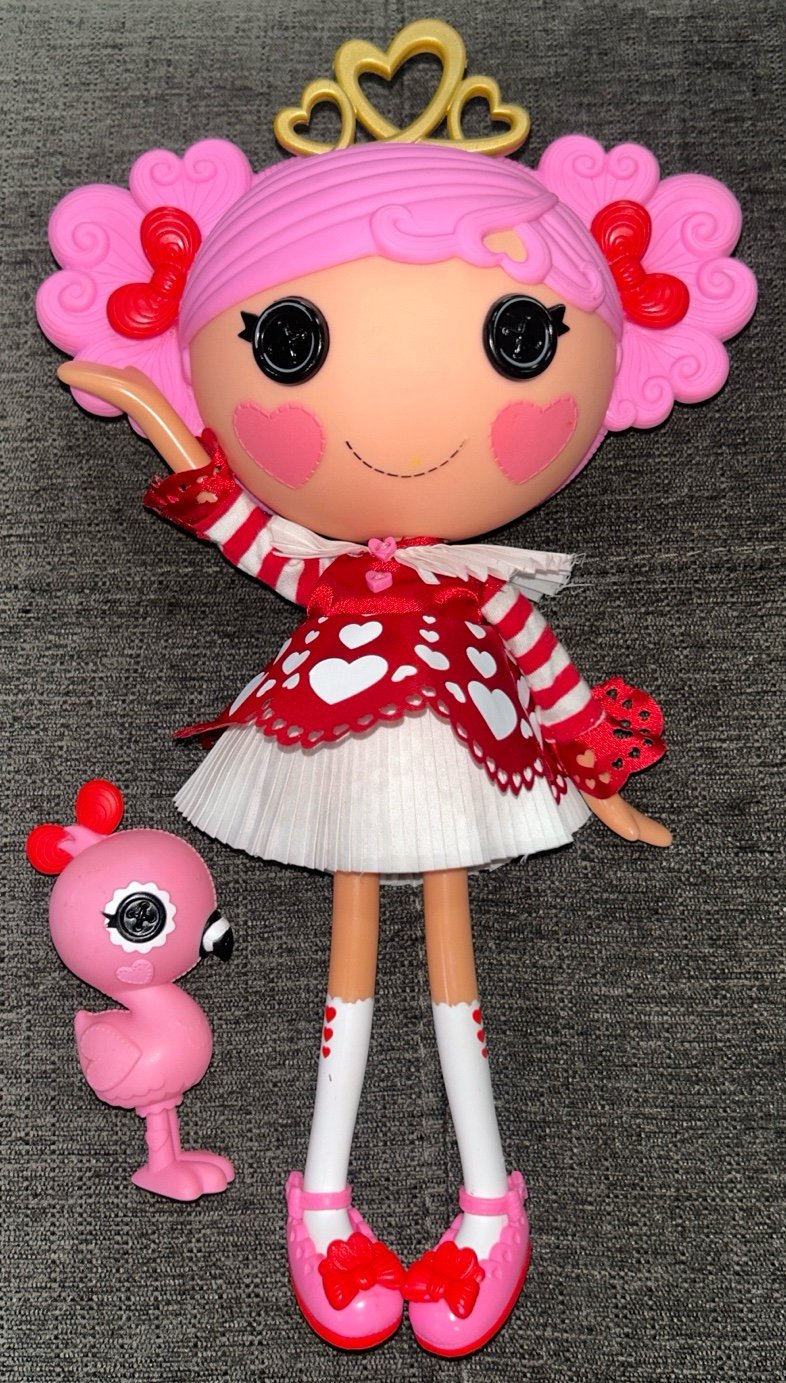 Lalaloopsy Full Size Queenie Red Heart & Pet Flamingo ❤️