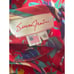 Vintage 80s Susan Freis Dress Floral Stripe Shoulder Pad Pleated Skirt Outfit
