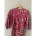 Vintage 80s Susan Freis Dress Floral Stripe Shoulder Pad Pleated Skirt Outfit