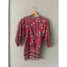 Vintage 80s Susan Freis Dress Floral Stripe Shoulder Pad Pleated Skirt Outfit