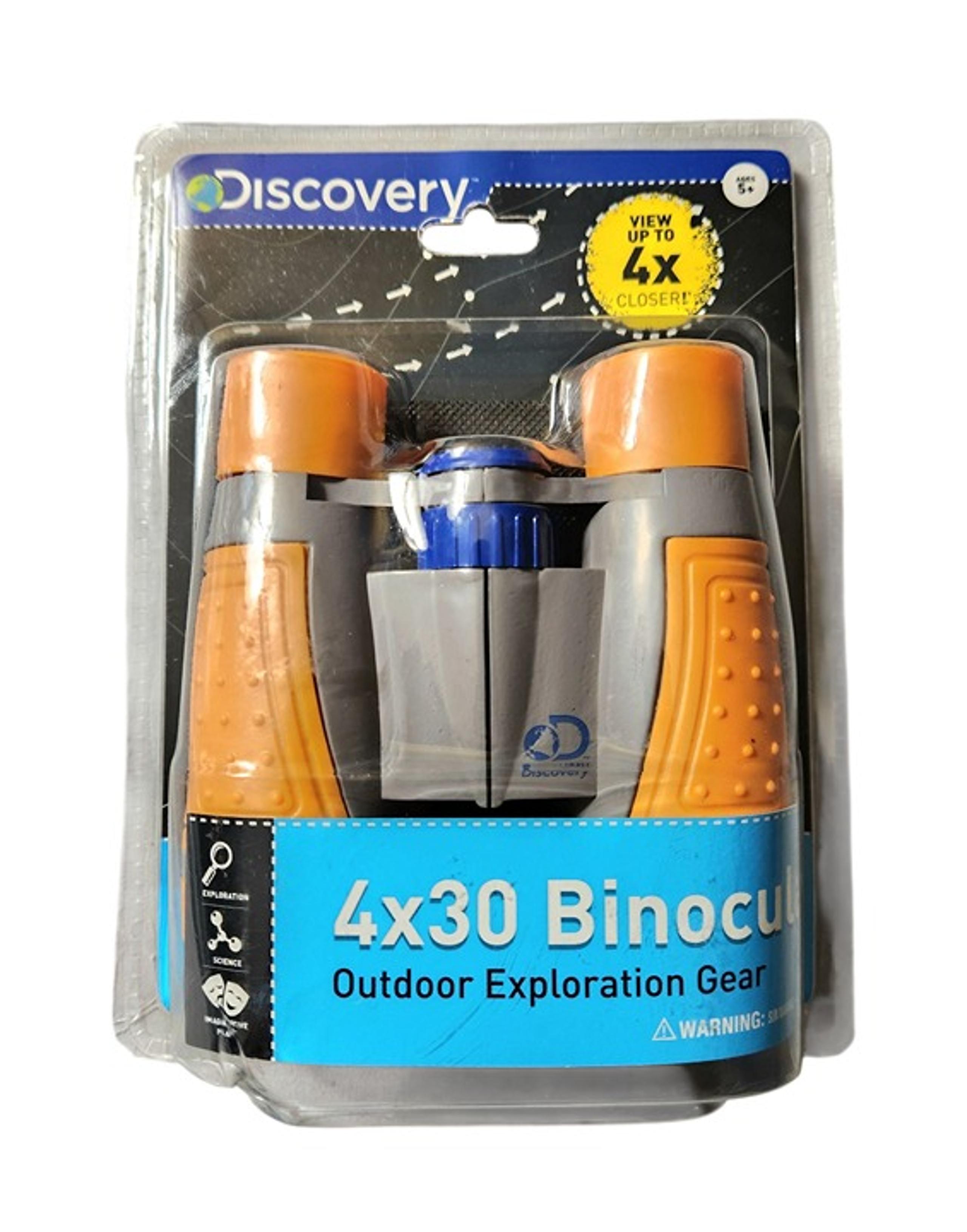 Discovery Kids Compact 4x30 Binoculars Orange Gray With Case New in Package