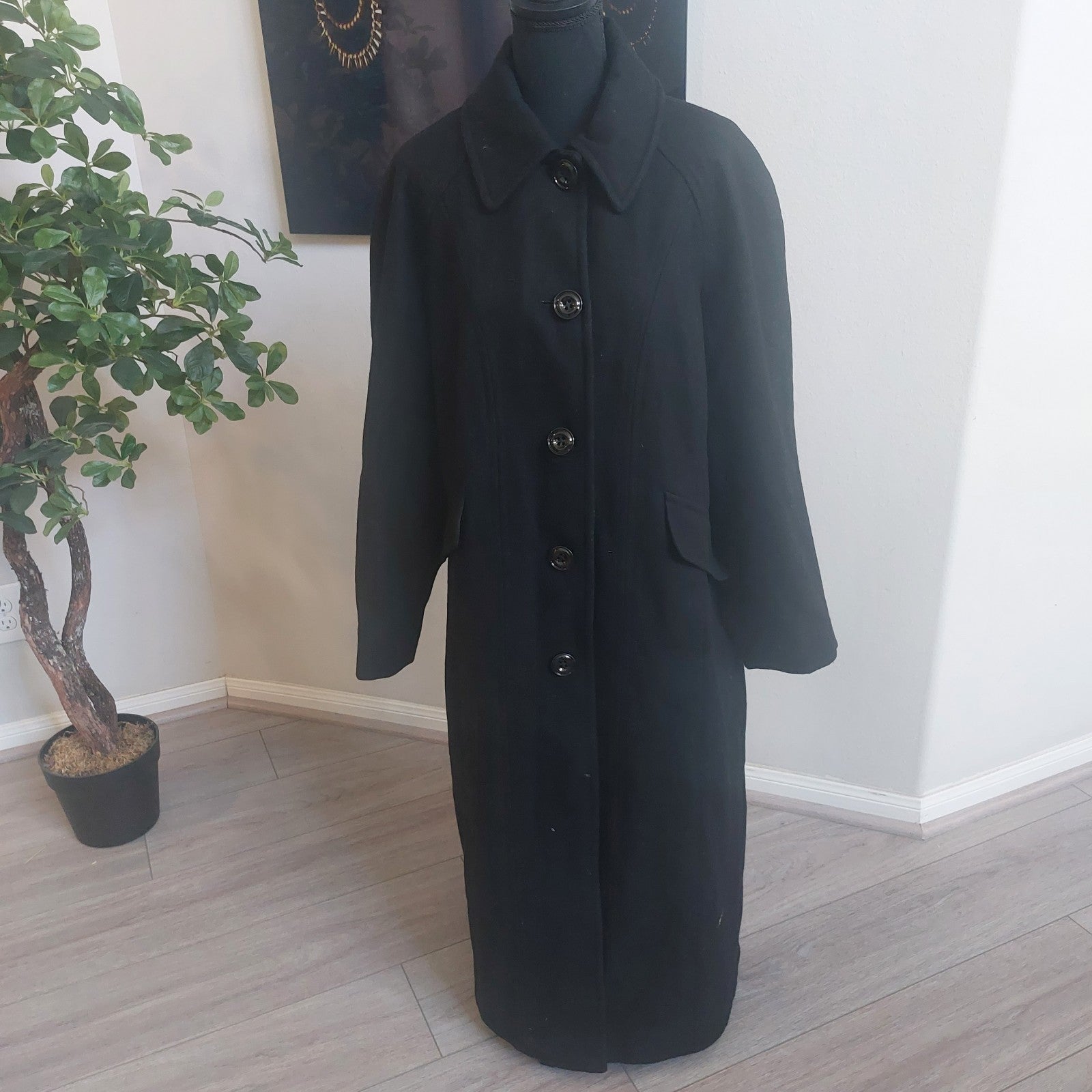 London Fog Women's Black Trench Coat Size 20W