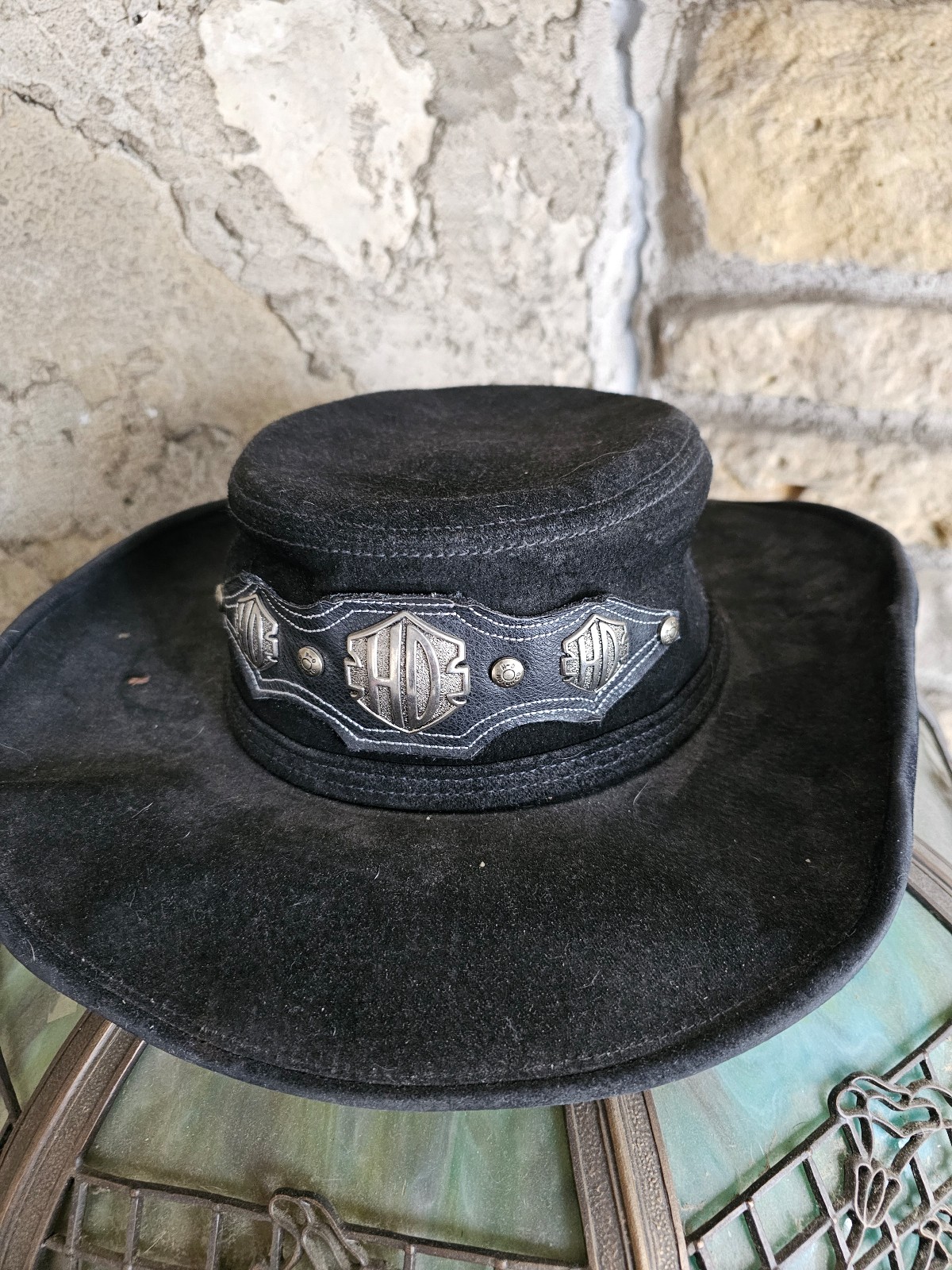 Harley davidson cowboy hat HD logo
