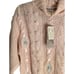 NWT Grandmacore Cottagecore Vintage Pink Embroidered Ribbon Knit Sweater-sz Medi