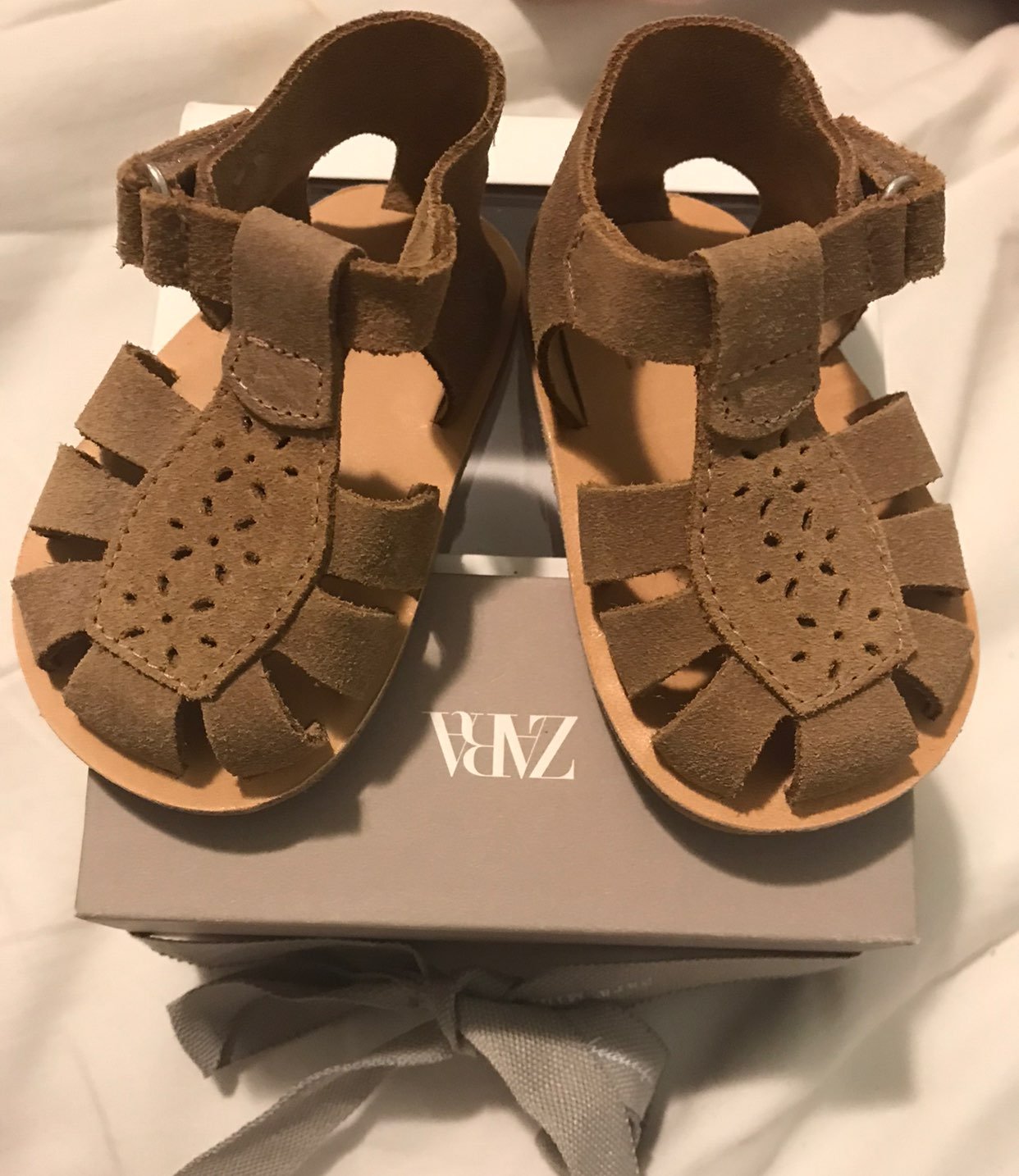 ZARA NWT leather sandals baby girls (boy) size 1.5