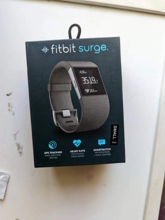 Fitbit Surge small Black GPS HR Heart Rate Sleep Activity Fitness Tracker Watch.
