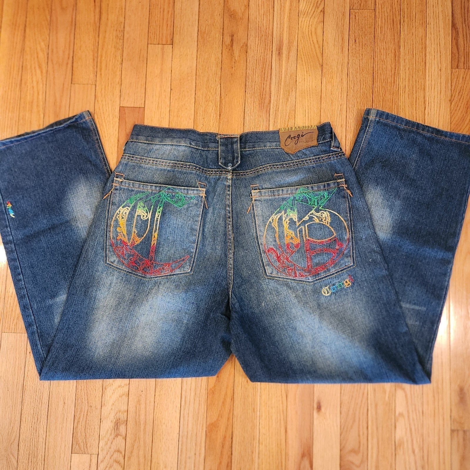 Coogi Vintage Embroidered Denim Blue Jeans