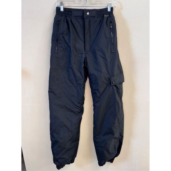 Vintage Edelweiss black cargo ski pants snow pants snowboard unisex waist sz 30