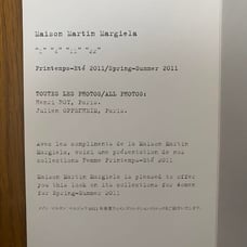 Martin Margiela Lookbook Rare 2011SS Women's