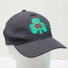 Vintage Notre Dame Hat Cap Adult 7 1/2 Green Blue The Game