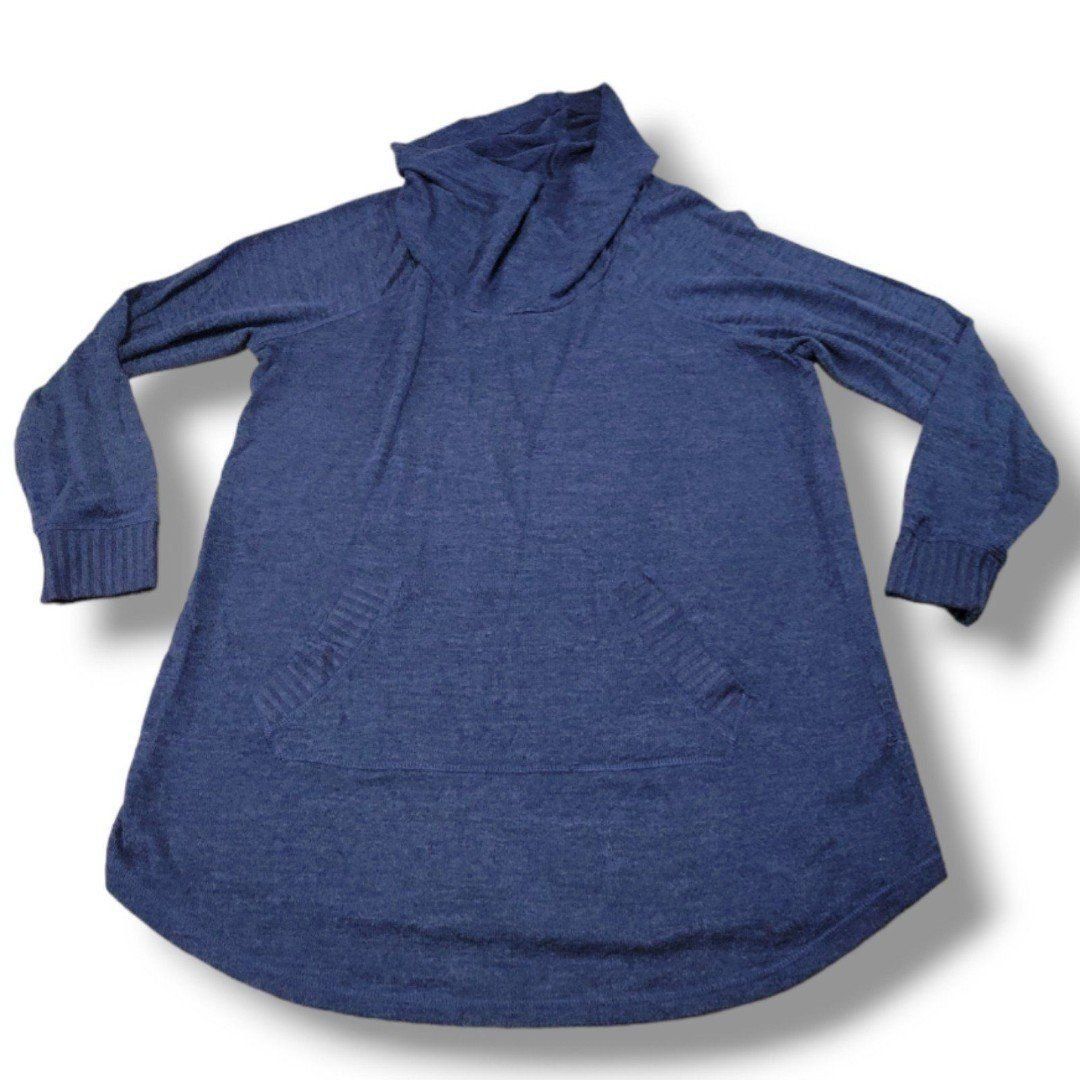 Torrid Sweater Size 0 0X Plus Size Torrid Super Soft Push Sweater Cowl Neck Blue
